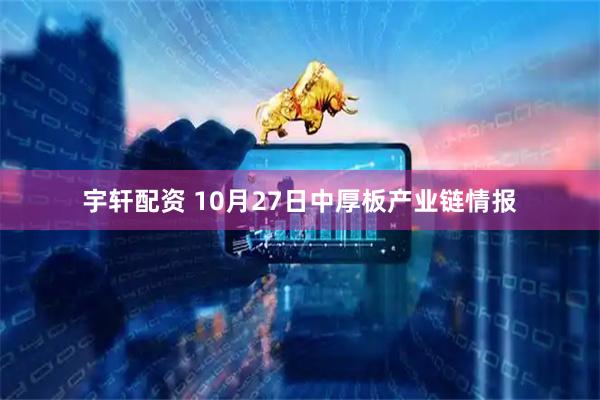 宇轩配资 10月27日中厚板产业链情报