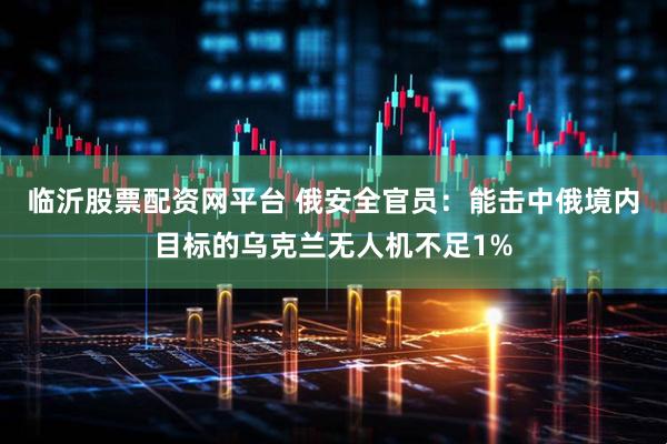 临沂股票配资网平台 俄安全官员：能击中俄境内目标的乌克兰无人机不足1%